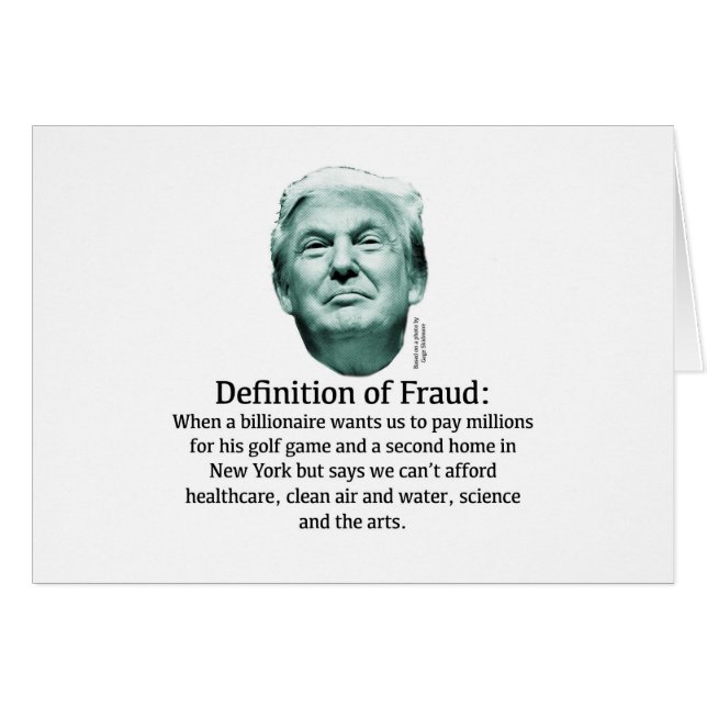Definition av bedrägeri - TRUMP Hälsningskort (Framsidan Horizontal)