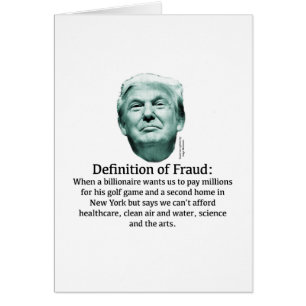 Definition av bedrägeri - TRUMP Hälsningskort