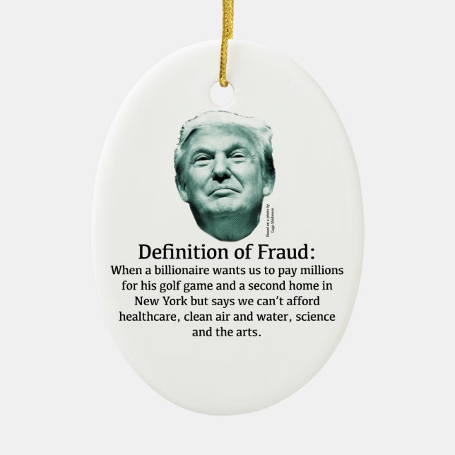 Definition av bedrägeri - TRUMP Julgransprydnad Keramik (Framsidan)