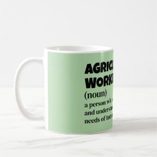 Definition av bekant jordbruksarbetare kaffemugg