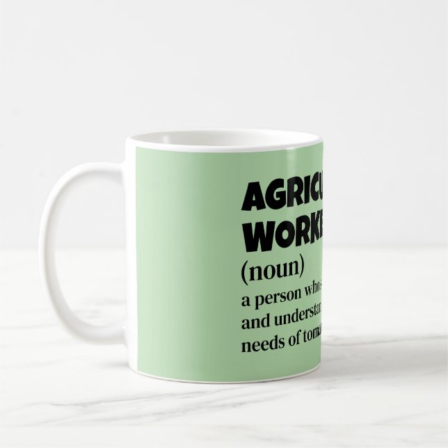 Definition av bekant jordbruksarbetare kaffemugg (Vänster)