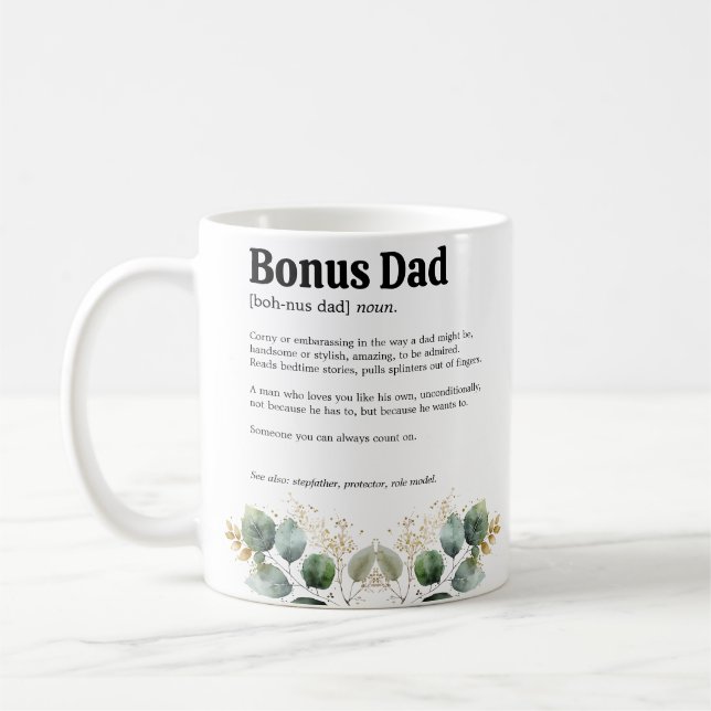 Definition av Best Bonus Pappa någonsin Kaffemugg (Vänster)