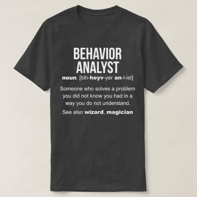 Definition av beteendeanalytiker t shirt (Design framsida)