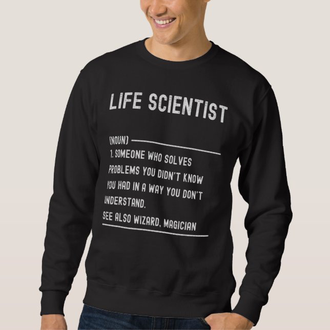 Definition av biovetenskapsmannen "Shirts Funny Jo Lång Ärmad Tröja (Framsida)