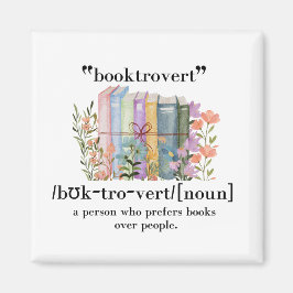 Definition av "Booktrovert" Magnet