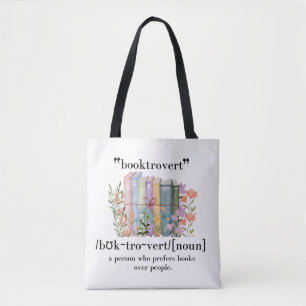 Definition av "Booktrovert" Tygkasse
