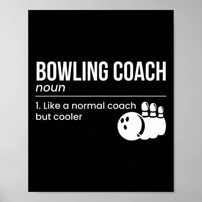 Definition av Bowling Coach Poster (Framsidan)