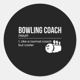Definition av Bowling Coach Runt Klistermärke