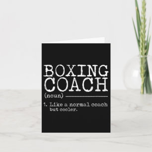 Definition av Boxing Coach - Funny Kort