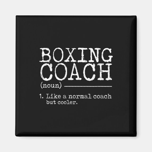 Definition av Boxing Coach - Funny Magnet (Framsidan)