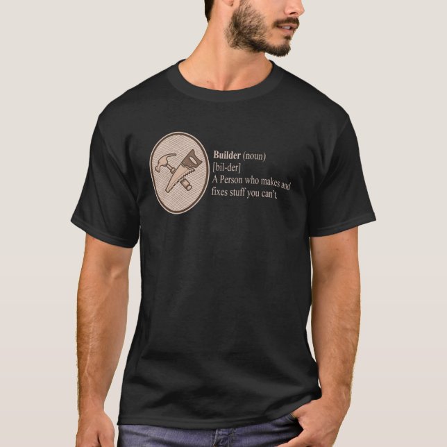 Definition av byggarbetare efter t shirt (Framsida)
