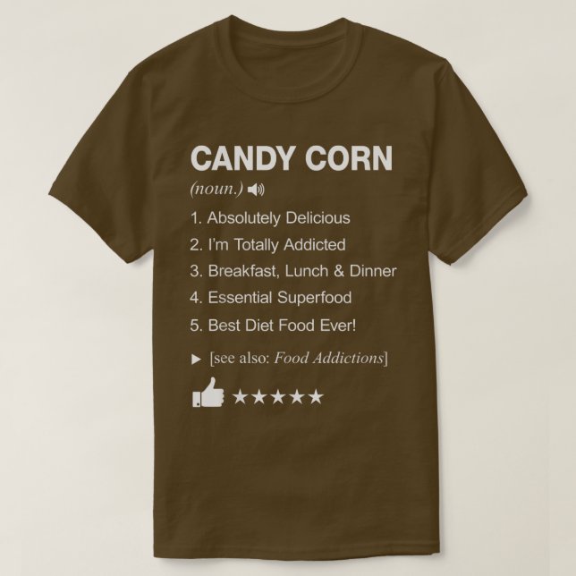 definition av candy corn: Lustigt T Shirt (Design framsida)