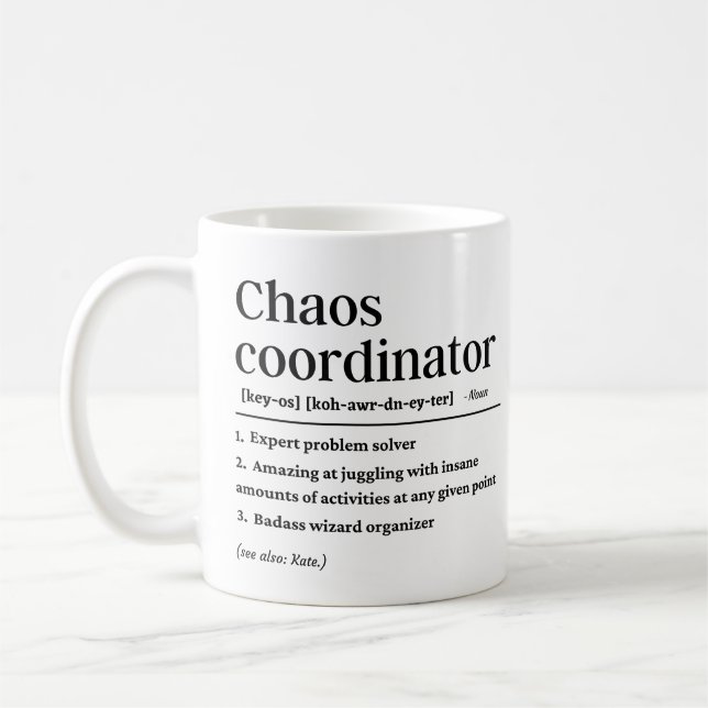 Definition av Chaos-koordinator Kaffemugg (Vänster)
