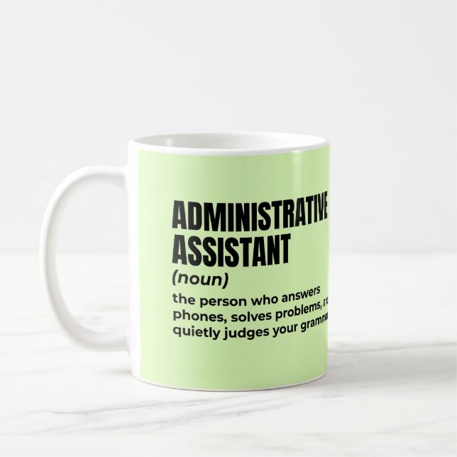 Definition av Clever-administrativ assistent Kaffemugg (Vänster)