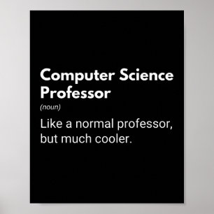 Definition av Computer Science Professor Funny Wor Poster