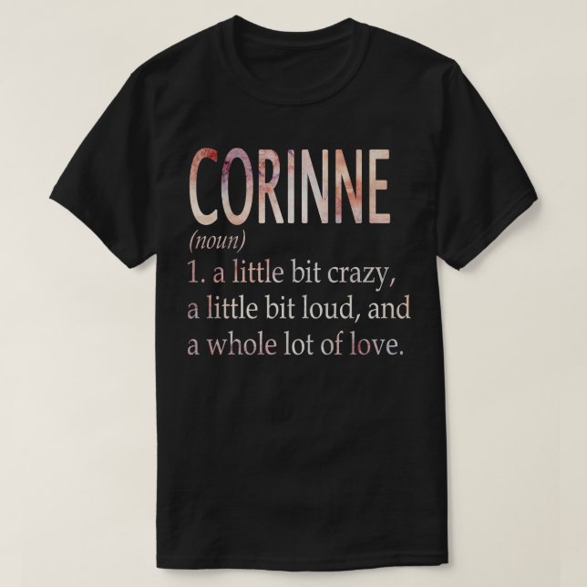 Definition av Corinne Girl Namn T Shirt (Design framsida)