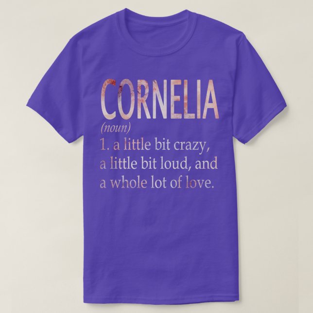 Definition av Cornelia Girl Namn T Shirt (Design framsida)