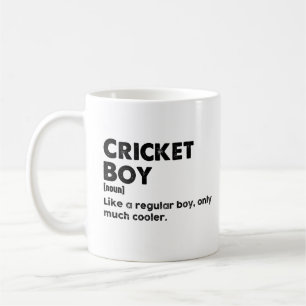 Definition av Cricket Boy Funny Dictionary Kaffemugg