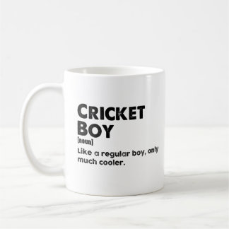 Definition av Cricket Boy Funny Dictionary Kaffemugg