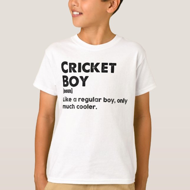 Definition av Cricket Boy Funny Dictionary T Shirt (Framsida)