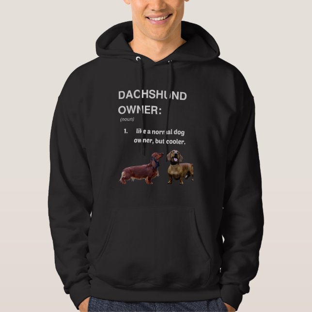 Definition av Dachshund Owner Hoodie (Framsida)