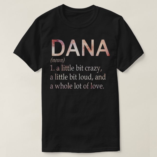 Definition av Dana Girl Namn T Shirt (Design framsida)
