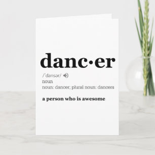 Definition av dansare kort
