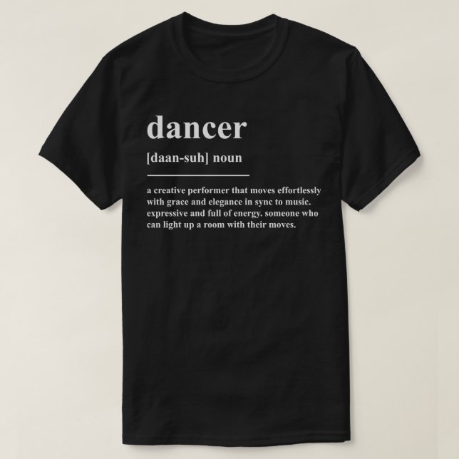 Definition av dansare t shirt (Design framsida)