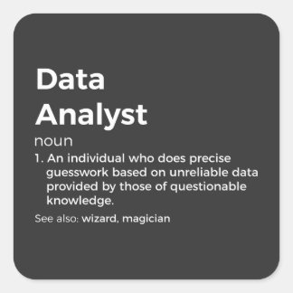 Definition av datAnalyst Fyrkantigt Klistermärke