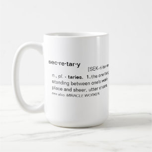 Definition av den roliga muggen för sekreterare kaffemugg