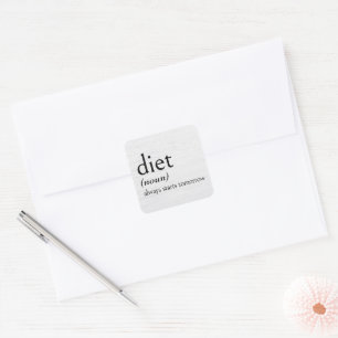 Definition av DIET Fyrkantigt Klistermärke