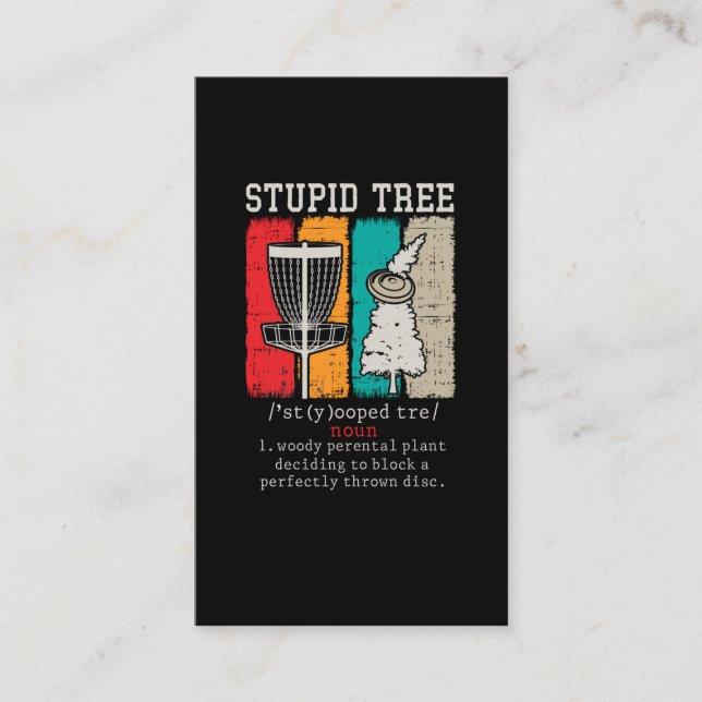 Definition av Disk Golf Player Frisbee Disk Golfin Visitkort (Framsida)