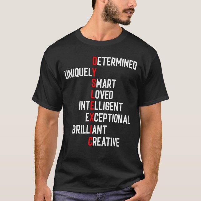 Definition av Dyslexia Awareness Interventionist t Shirt (Framsida)