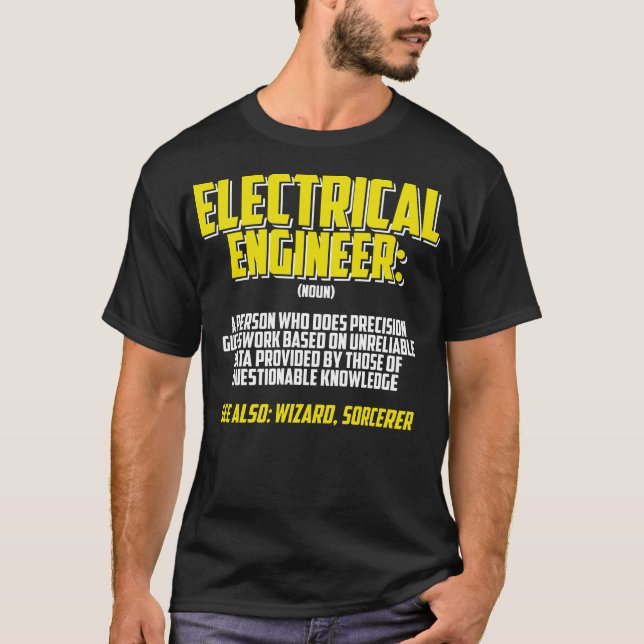 Definition av elteknik för Ingenjör T Shirt (Framsida)