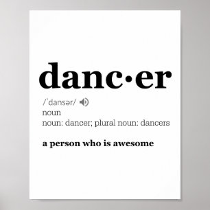 Definition av en dansare poster
