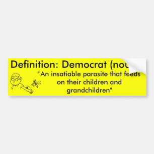 Definition av en demokrat bildekal