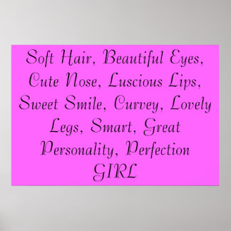 Definition av en flicka poster