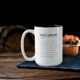 Definition av en Horsewomen Mugg