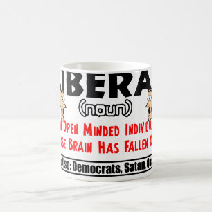 Definition av en liberal person kaffemugg