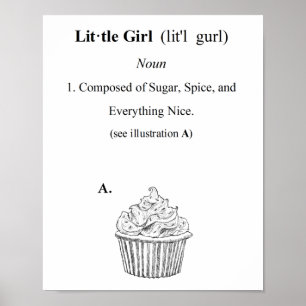 Definition av en liten flicka poster