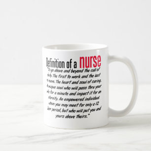 Definition av en sjuksköterska kaffemugg