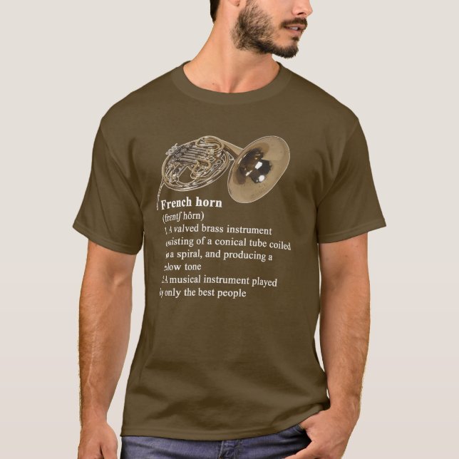 Definition av en valthorn tee shirt (Framsida)