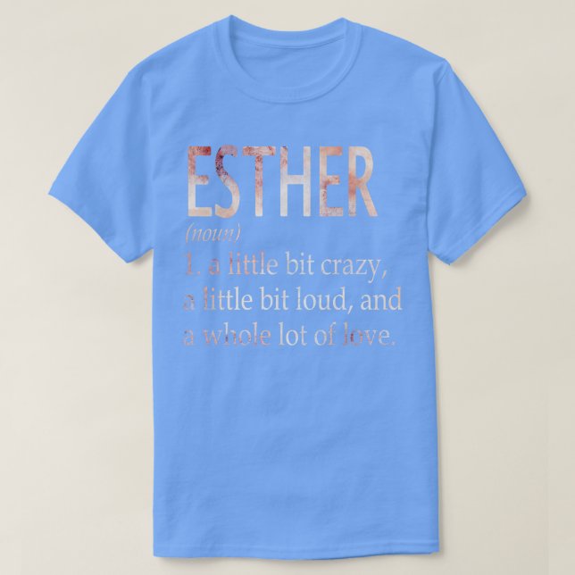 Definition av Esther Girl Namn T Shirt (Design framsida)
