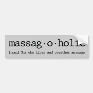 Definition av ett massagaholic bildekal