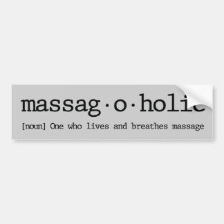 Definition av ett massagaholic bildekal