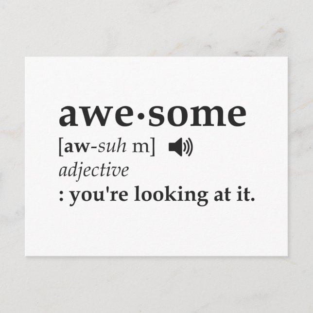 Definition av Fantastisk Du Tittar på det Vykort (Framsida)