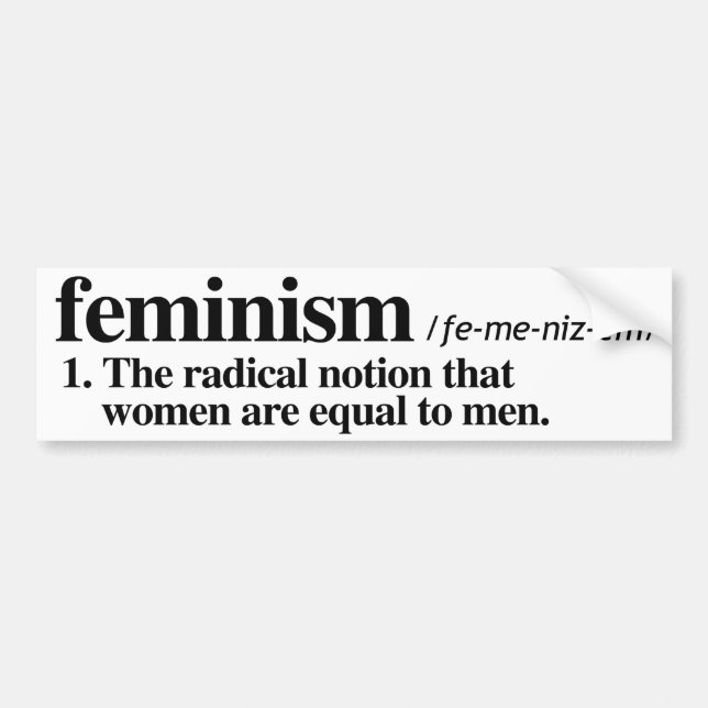 Definition av feminism - den feministiska bildekal (Framsidan)