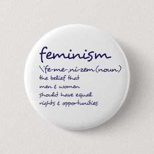 Definition av feminism knapp