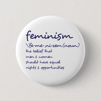 Definition av feminism knapp