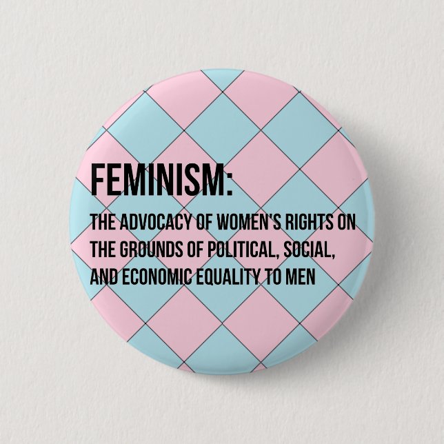 Definition av feminism knapp (Framsida)